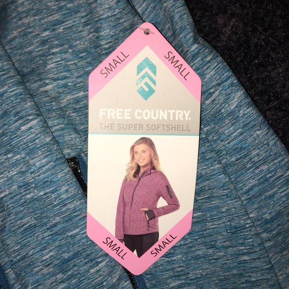 NEW Cyan Free Country Soft Shell Jacket - Picture 14 of 15